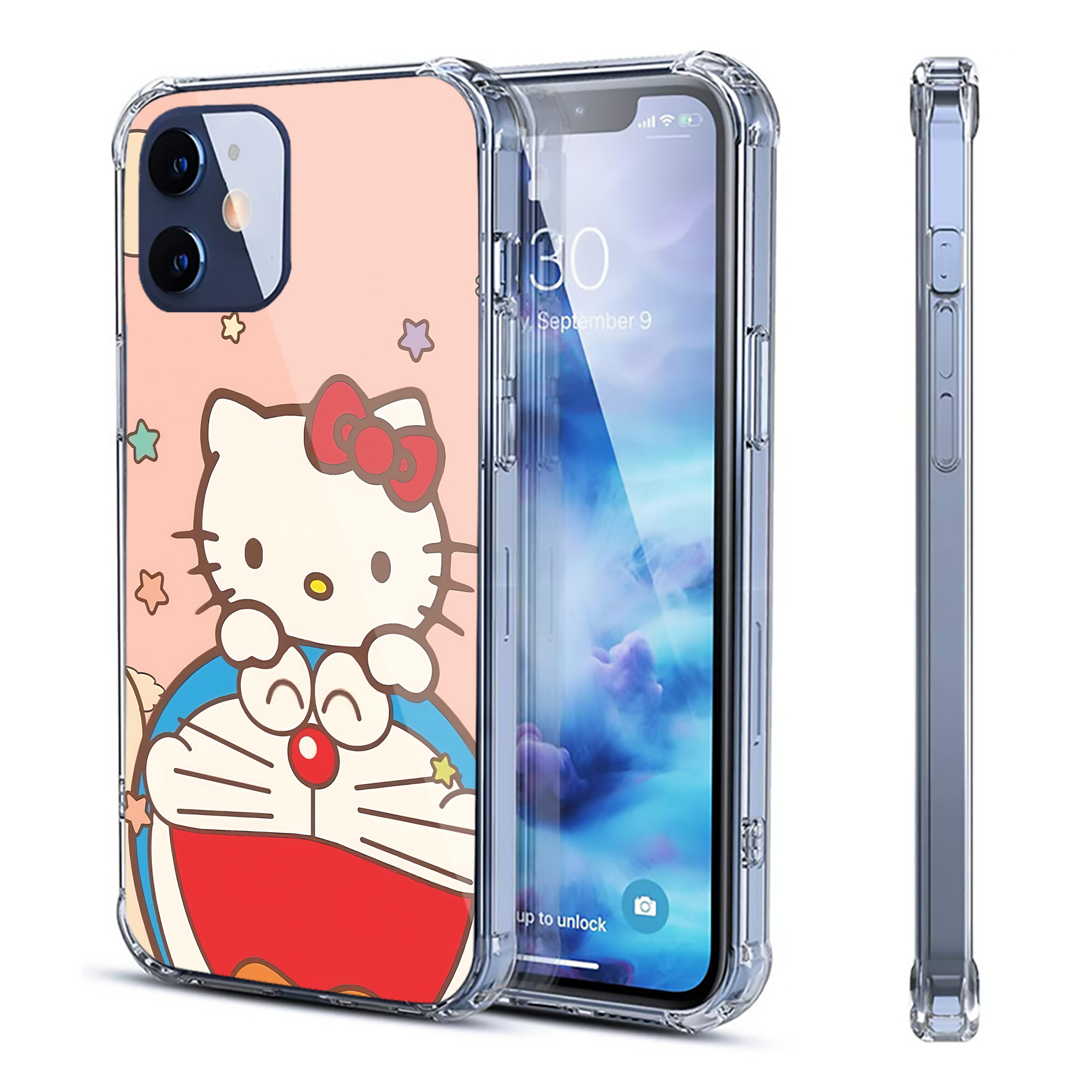 （画像用） ドラえもん Doraemon 【iPhone 12シリーズ対応】透明スマホケース（クリアソフトケース）